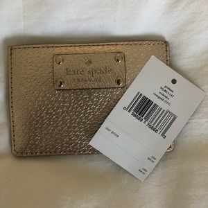NWT Kate Spade Rose Gold Cardholder